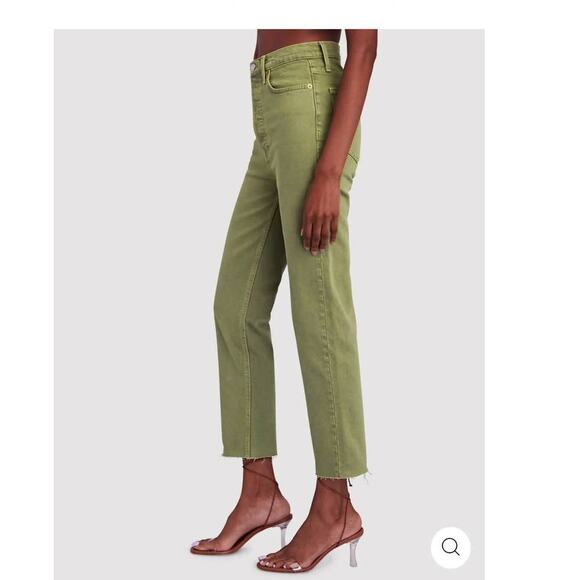 RE/DONE 70's Ultra High Rise Stove Pipe Jeans in Washed Sage Size 28 NWT - Picture 3 of 11